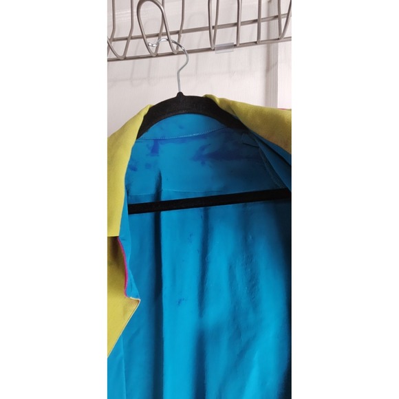 VTG Linda Allard for ELLEN TRACY Hongkong made woman Sz 4 Silk neon jacket - Picture 13 of 16